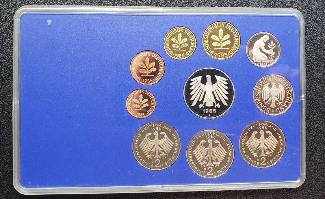  BRD DM KMS 1985 D München Spiegelglanz   