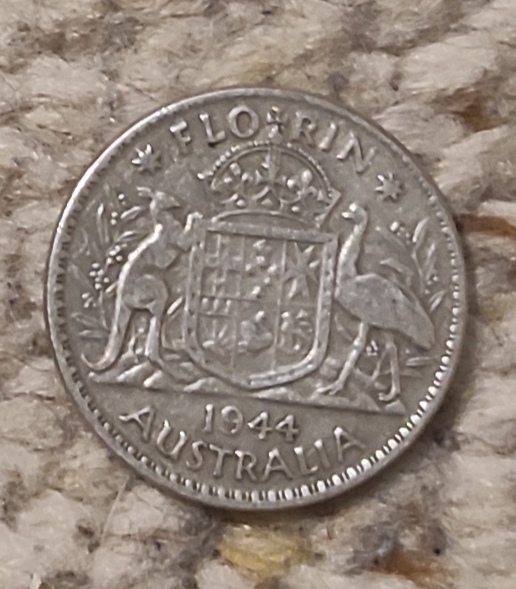  Australien 1 Florin 1944 (= 2 Schilling) SILBER, George VI.   