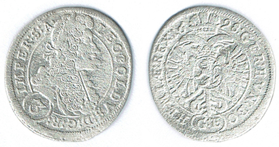  SZAIVERT RDR HABSBURG ÖSTERREICH BÖHMEN LEOPOLD I. 3 KREUZER GROSCHEN 1698 GE PRAG   