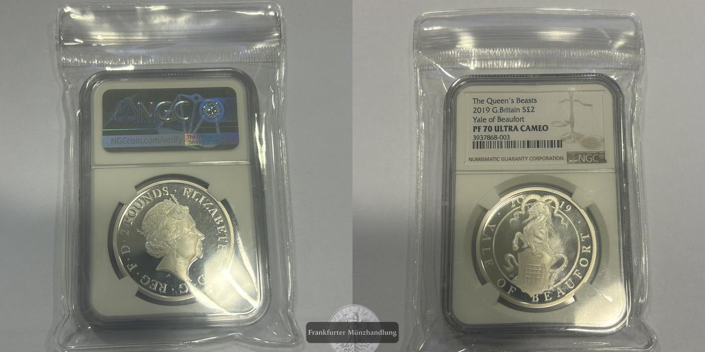  Großbritannien / 2 Pounds Queen´s Beasts 1 oz 2019 FM-Frankfurt Feinsilber: 31,10 g   