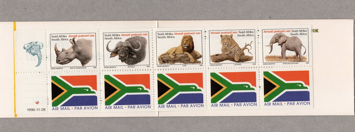  Südafrika 1996 Markenheft BIG FIFE Bedrohte Tierwelt/ Postfrisch/ s.scan   