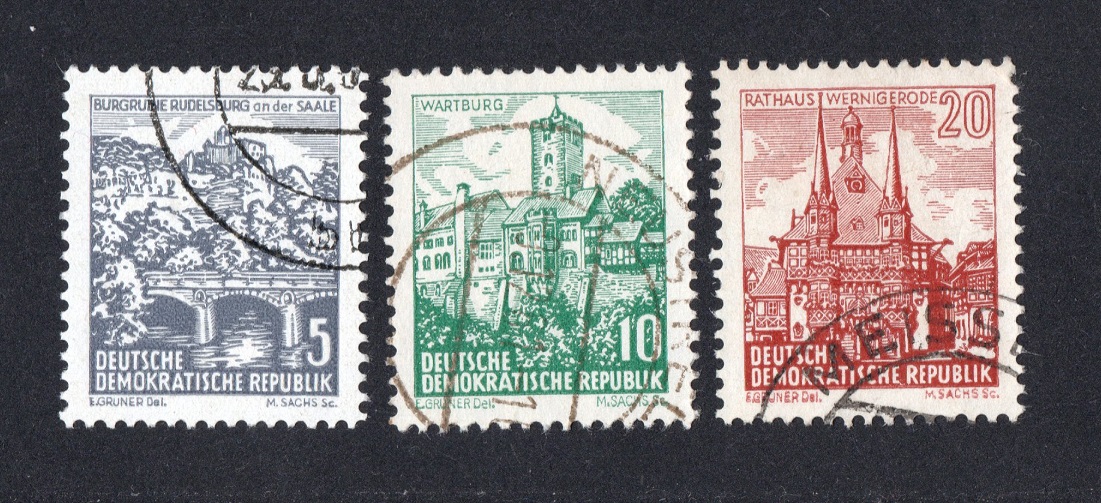 DDR 1961 Mi 835-837 Echt gelaufen/ Top Stempel/ s. scan