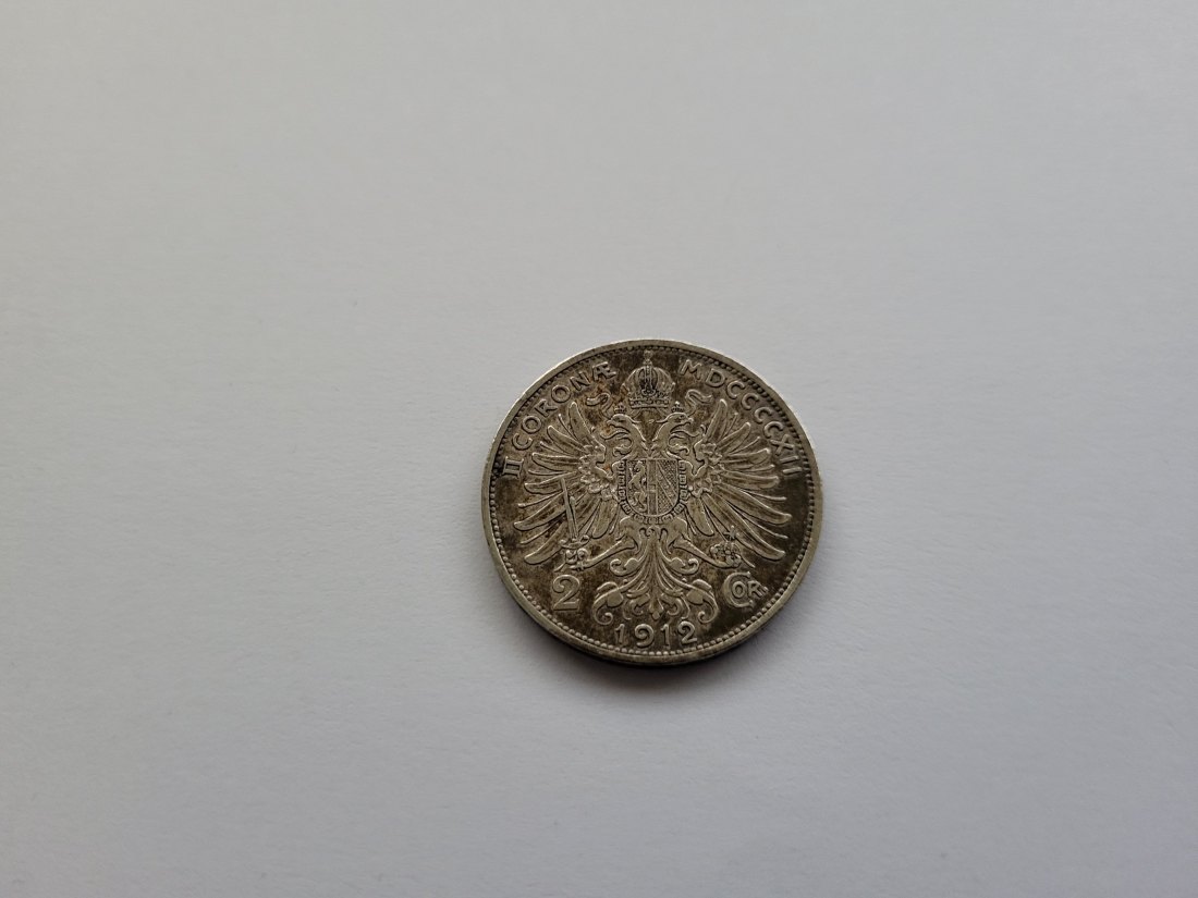  2 Kronen 1912 silber 8,35g fein Kronenwährung Österreich Franz Joseph I. Spittalgold9800 (1281)   