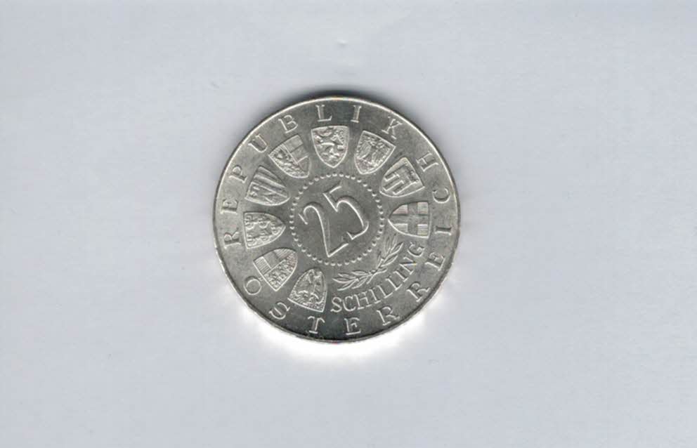  25 Schilling 1962 Anton Bruckner silber 10,4g fein Österreich 2. Rep Spittalgold9800 (4588/8)   