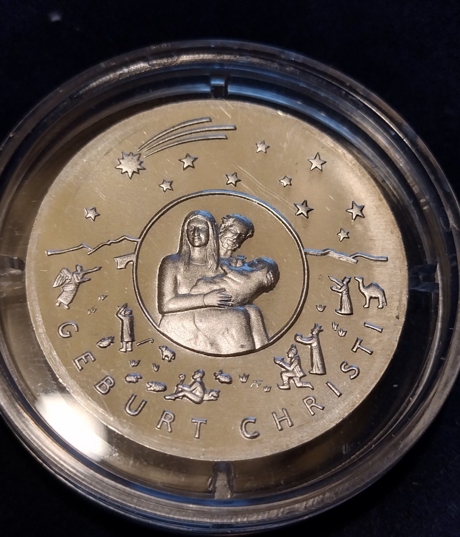  Silbermünze Deutschland, 25 Euro 2021, Christi Geburt   
