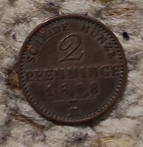  Preußen 2 Pfennig 1868   