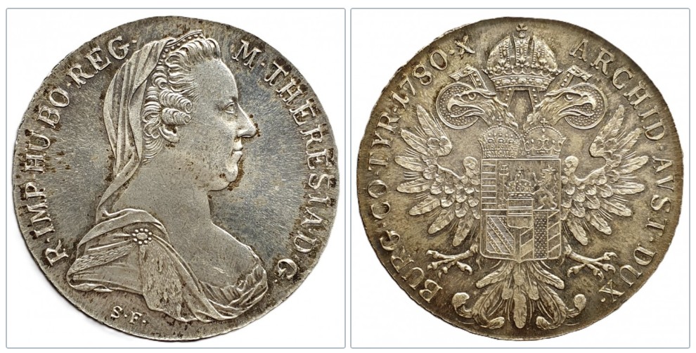  Österreich Maria Theresia Taler 1780 S. F. Silbermünze (spätere Prägung) Silber 23,44g fein   