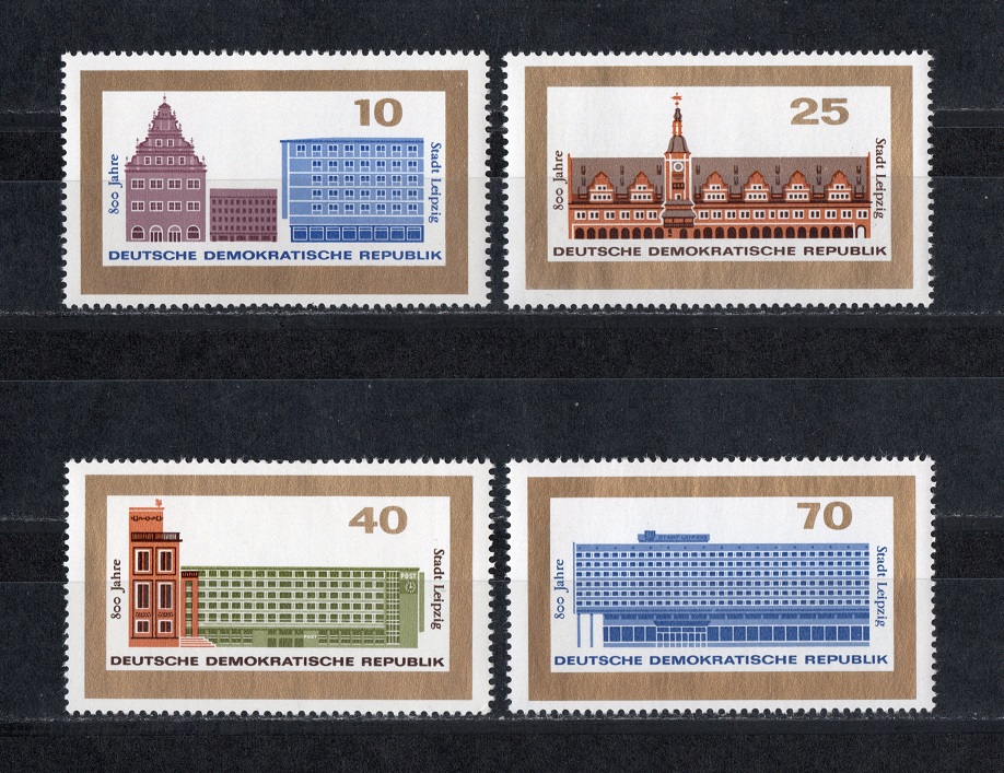 DDR 1965 Mi. 1126-1129 Kompl.-Satz 800 Jahre Stadt Leipzig **Postfrisch   