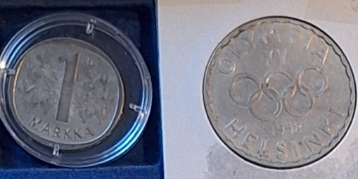  Finnland-Set 501 Markkaa Umlauf- bzw. Sondergedenkmünze 1964/1952 Silber   