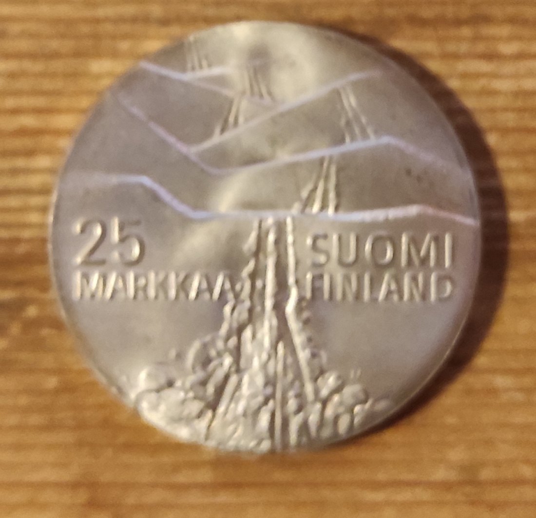  Finnland 25 Markkaa 1978, SILBER, Nordische Skiweltmeisterschaften   