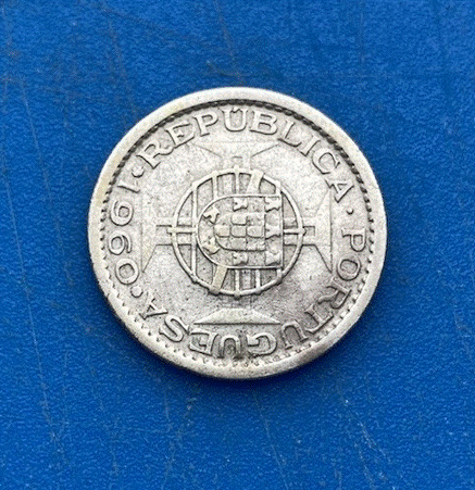  SILBER - Mosambik 5 Escudos 1960 Portugiesische Überseeprovinz   