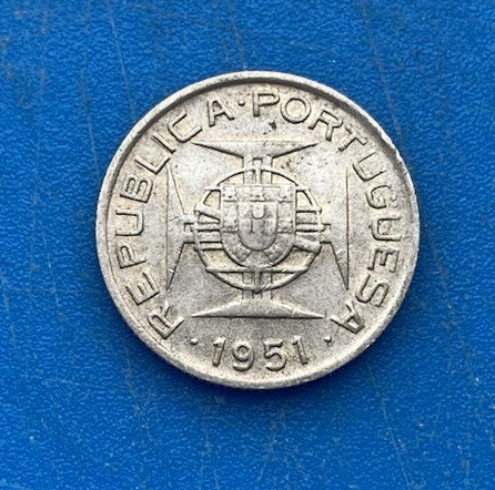  SILBER - 2,50 Escudos (2$50) 1951 Kolonialwappen  Portugal Kolonie   