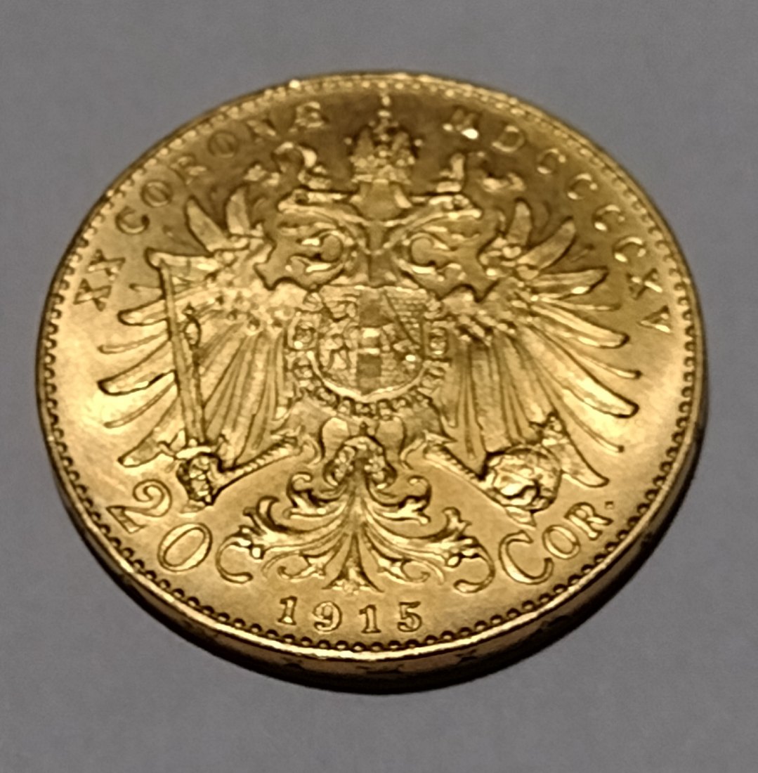  Goldmünze Österreich, 20 Corona 1915, KM 2118   