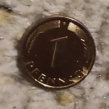  Deizschland 1 Pfennig 1995 F, VERGOLDET   