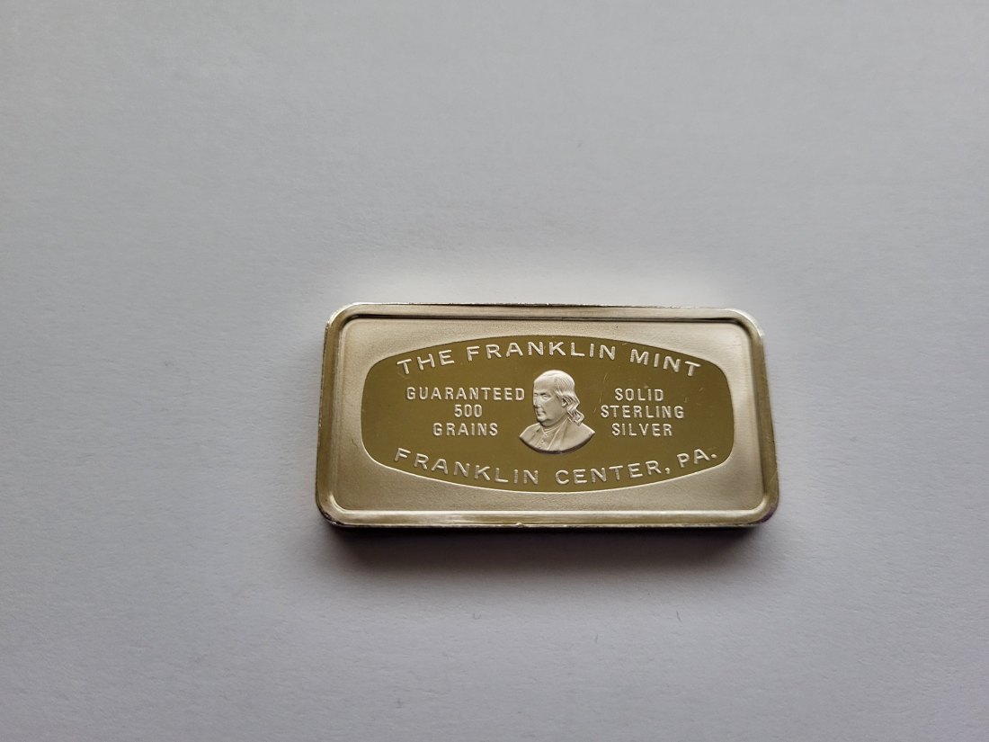  Silberbarren 33,7 g Christmas 1975 Franklin Mint Sterling silber USA Spittalgold9800 (3469)   