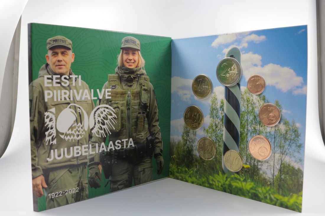  Estland 2022 Kursmünzensatz - KMS - 100 Jahre Grenzschutz   