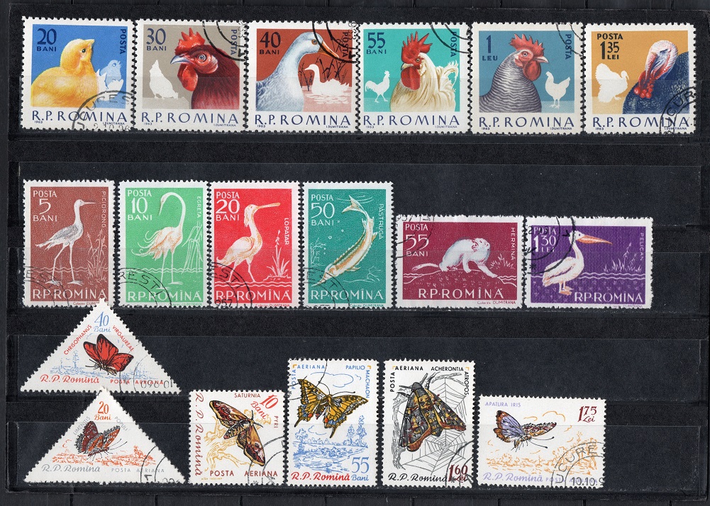  Rumänien Tolles LOT Tiere (18 Werte)/ Echt gelaufen-Teils Postfrisch gest./ Top Stempel   
