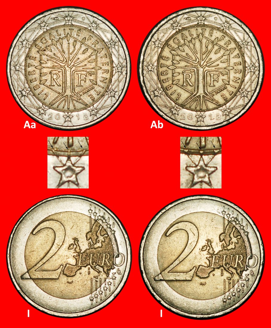  Ⰺ NON-PHALLIC 2007-2026: FRANCE★2 EUROS 2013 WORLD TREE! 2 DISCOVERY COINS★LOW START ★ NO RESERVE!   