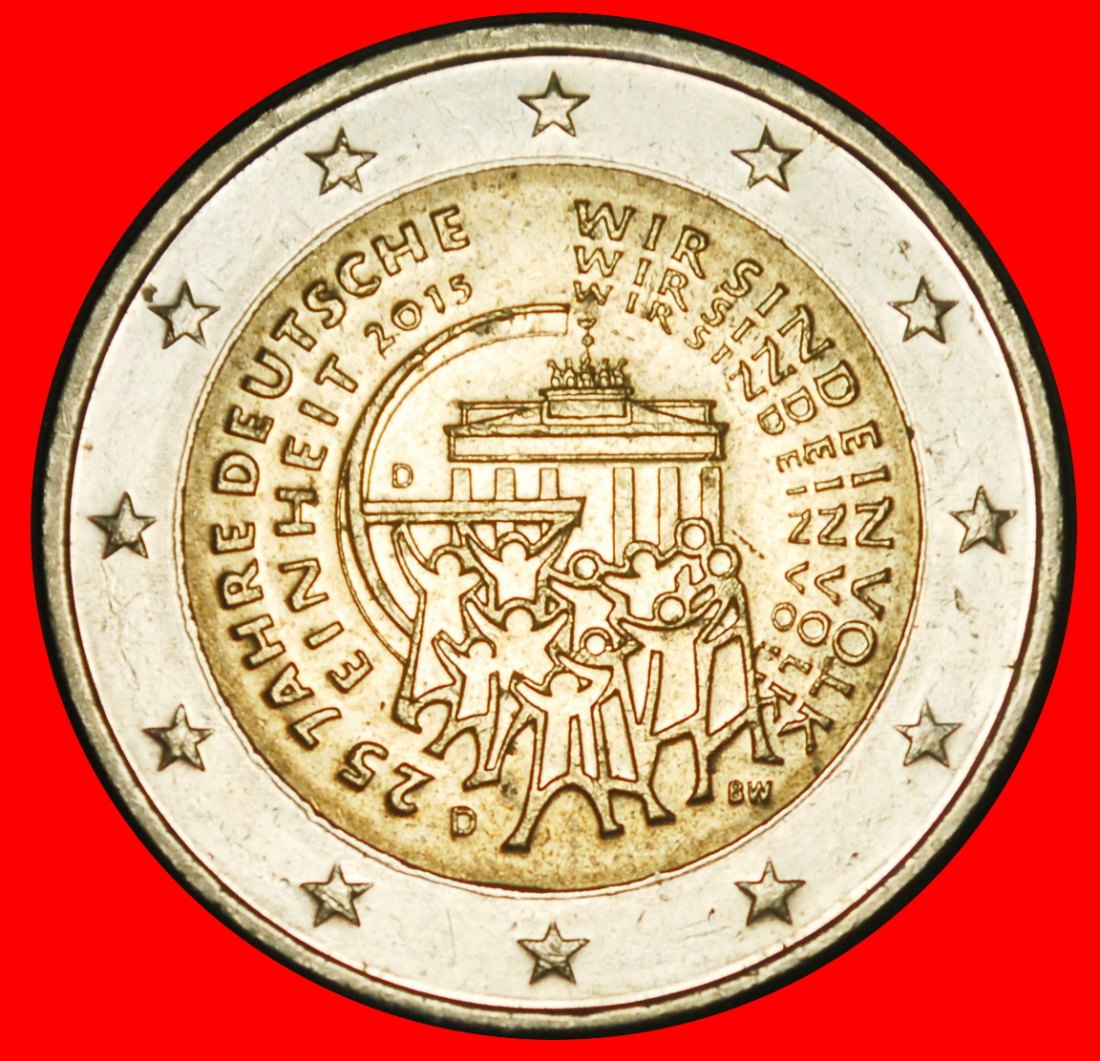  Ⰺ UNITY 1990: GERMANY ★ 2 EUROS 2015D BAVARIA★NON-PHALLIC 2007-2026! DIE I!★LOW START ★ NO RESERVE!   