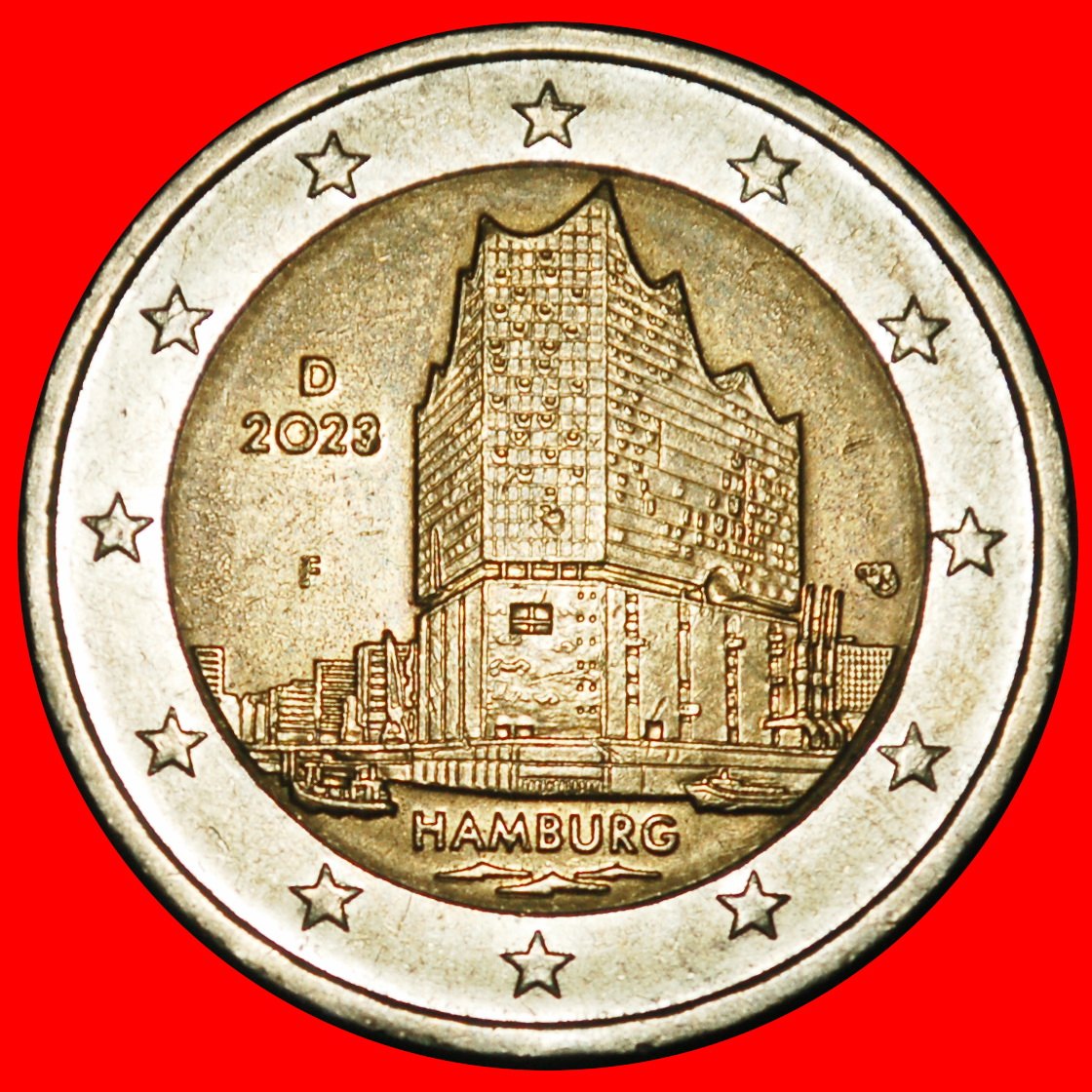  Ⰺ HAMBURG SHIPS: GERMANY ★2 EUROS 2023F BADEN-★NON-PHALLIC 2007-2026! DIE I!★LOW START ★ NO RESERVE!   