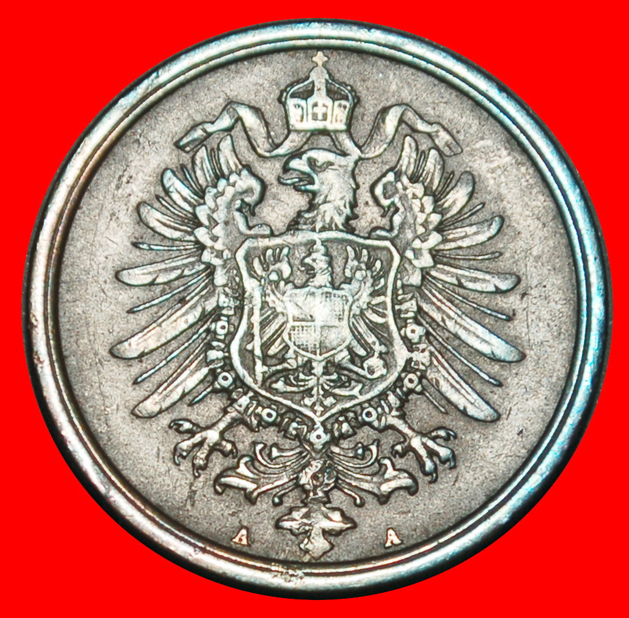  Ⰺ EAGLE (1873-1877): GERMANY★2 PFENNIGS 1876A PRUSSIA! WILLIAM I (1871-1888)★LOW START ★ NO RESERVE!   