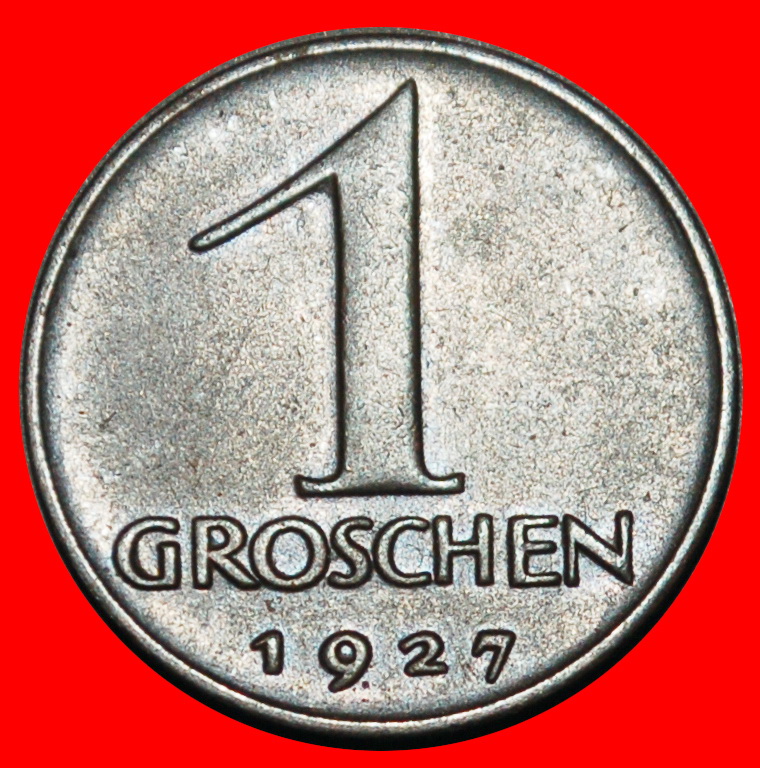 Ⰺ ADLER (1925-1938): ÖSTERREICH ★ 1 GROSCHEN 1927 STEMPEL I!★OHNE VORBEHALT!