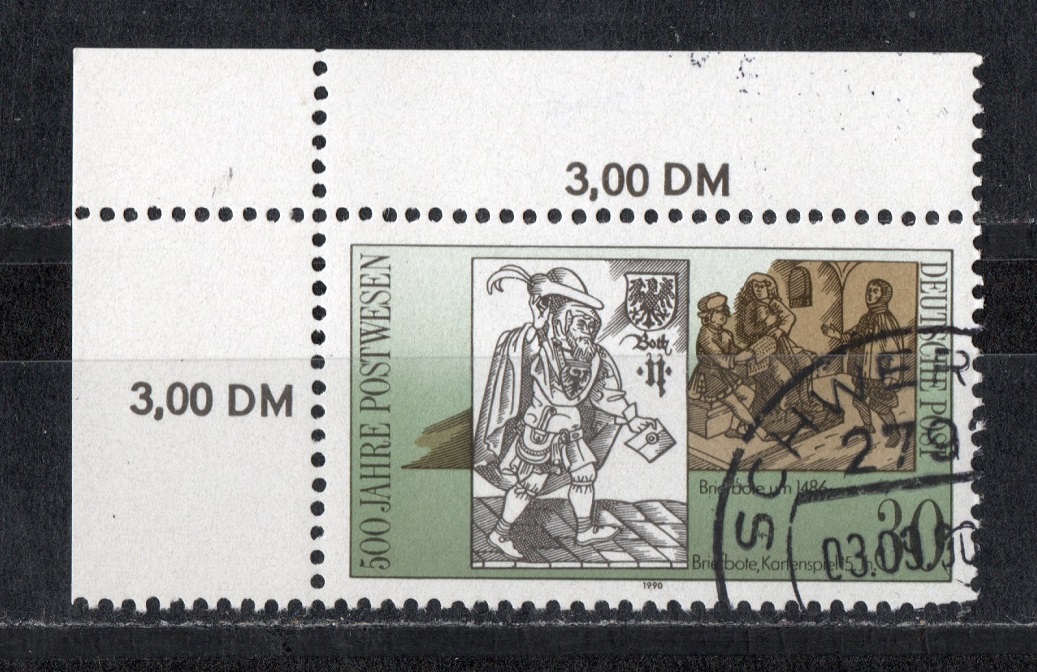 DDR 1990 Mi. 3354 Rand-Eck-Stück/ TOP Stempel/ s. scan