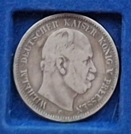  Deutsches Kaiserreich. 2 Mark. 1876 Wilhelm Deutscher Kaiser König von Preussen Silber   