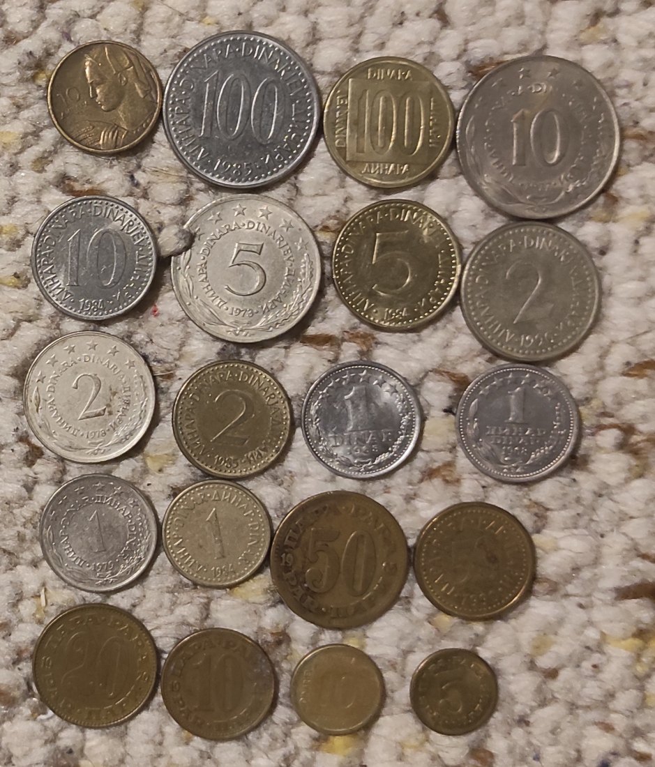  Set 134: Jugoslawien Münzlot mit 20 verschiedenen Münzen   