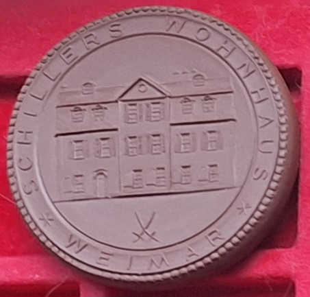  Deutschland Porzellanmedaillie Meissen Friedrich Schiller   