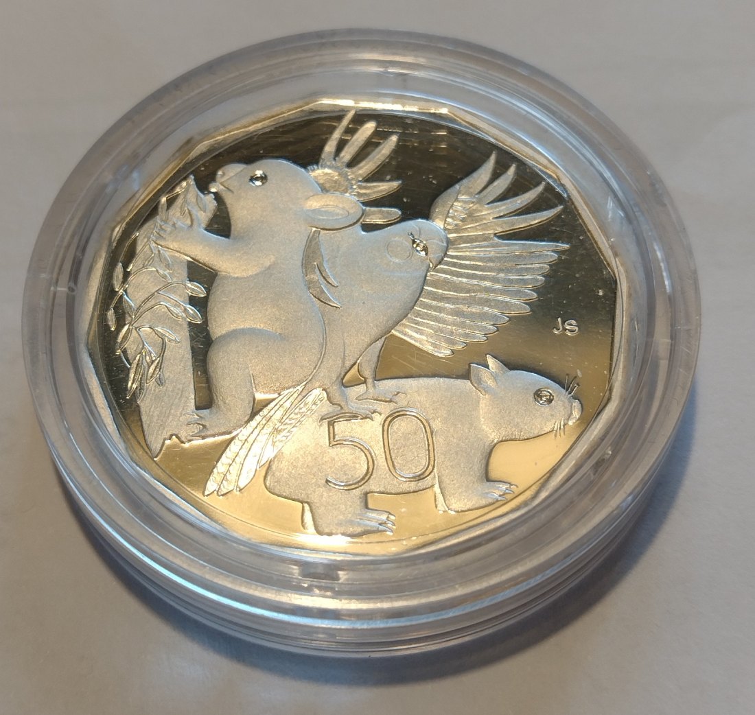  Silbermünze Australien, Proof Version, 50 Cent 2004   