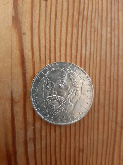  BRD 1968 D, 5 DM Silbermünze Max von Pettenkofer sehr schön   
