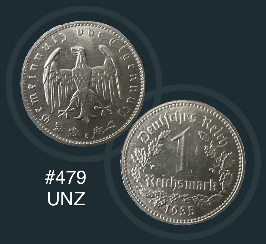  #479 Deutschland - Drittes Reich 1 Reichsmark 1935 A KM78   