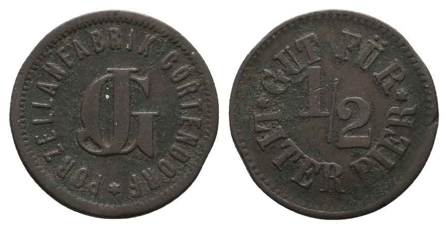  Bayern; Cortendorf; Porzellanfabrik Cortendorf; Gut für 1/2 Liter Bier; Menzel 4630   