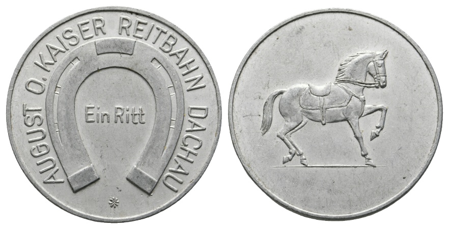  Bayern; Dachau; August O. Kaiser Reitbahn Dachau; Pferd; Menzel 4789.1   