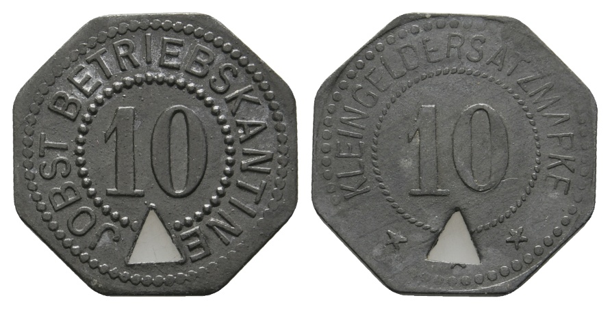  Bayern; Dachau; Jobst Betriebskantine ZW: 10; Kleingeldersatzmarke; Menzel 4792.5   