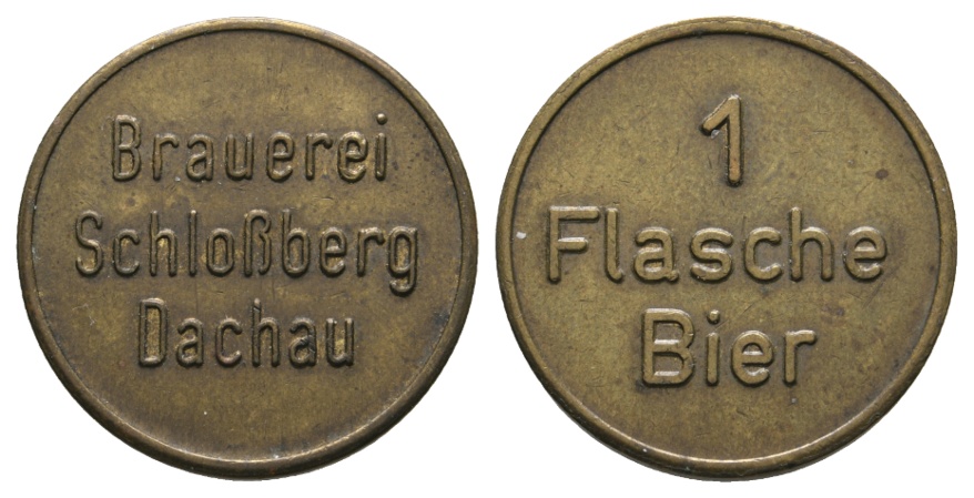  Bayern; Dachau; Brauerei Schlossberg Dachau; 1 Flasche Bier; Menzel 4790 Variante   