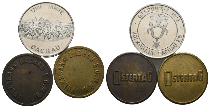  Bayern; Dachau; Volksbank; 3 Marken   