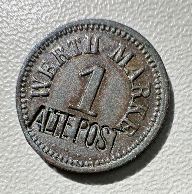  #332 Werth Marke Alte Post ca. 1900   