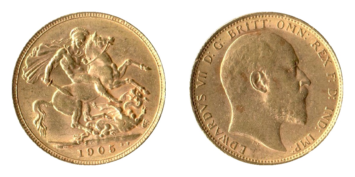 Grossbritannien Edward VII. MM-Frankfurt Feingold: 7,32g Sovereign 1905 