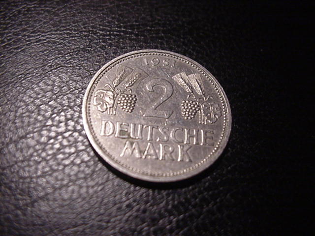  BRD Ähren und Trauben 2 DM 1951 F   