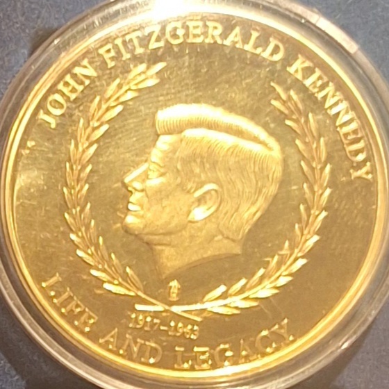  Medaille vergoldet John F. Kennedy am 26. Juni 1963 Leben und Vermächtis   