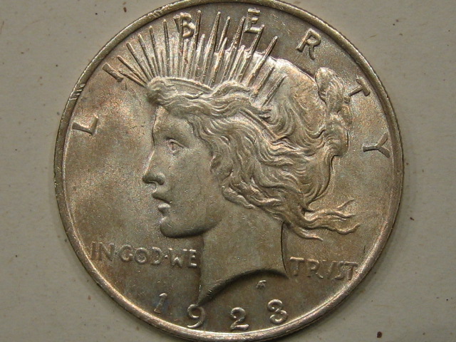 USA 1 Peace Dollar 1923 Stgl. Silber