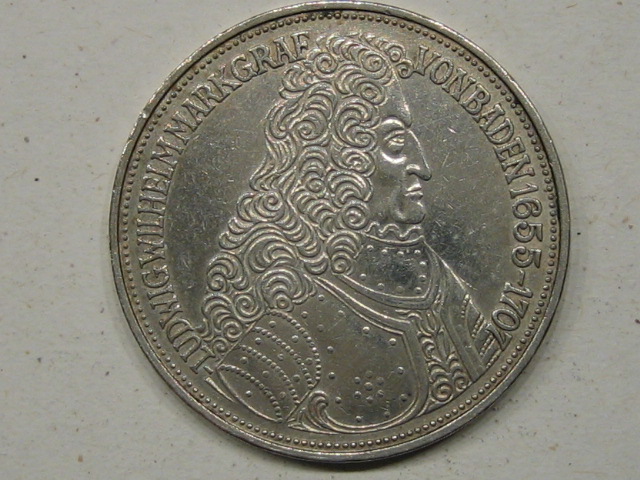 BRD 5 DM Markgraf von Baden. vz Silber