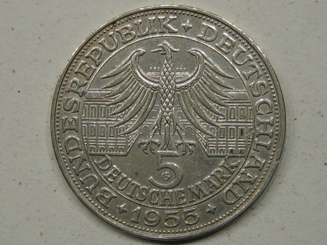  BRD 5 DM Markgraf von Baden. vz Silber   