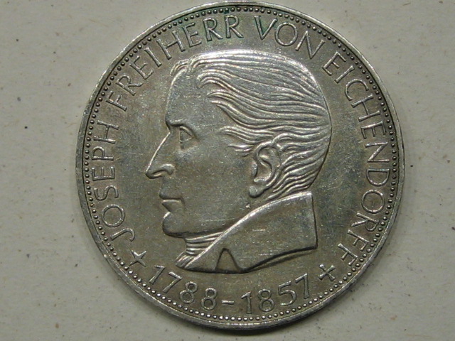 BRD 5 DM Eichendorff. vz Silber