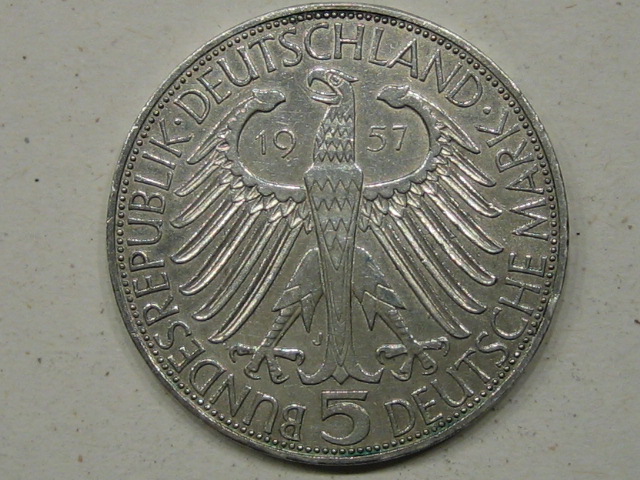  BRD 5 DM Eichendorff. vz Silber   