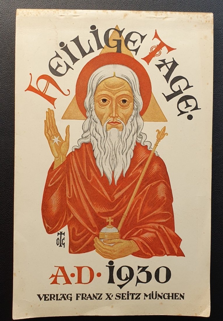 Heilige Tage A D 1930 kompletter Kalender alle Blatt vorhanden