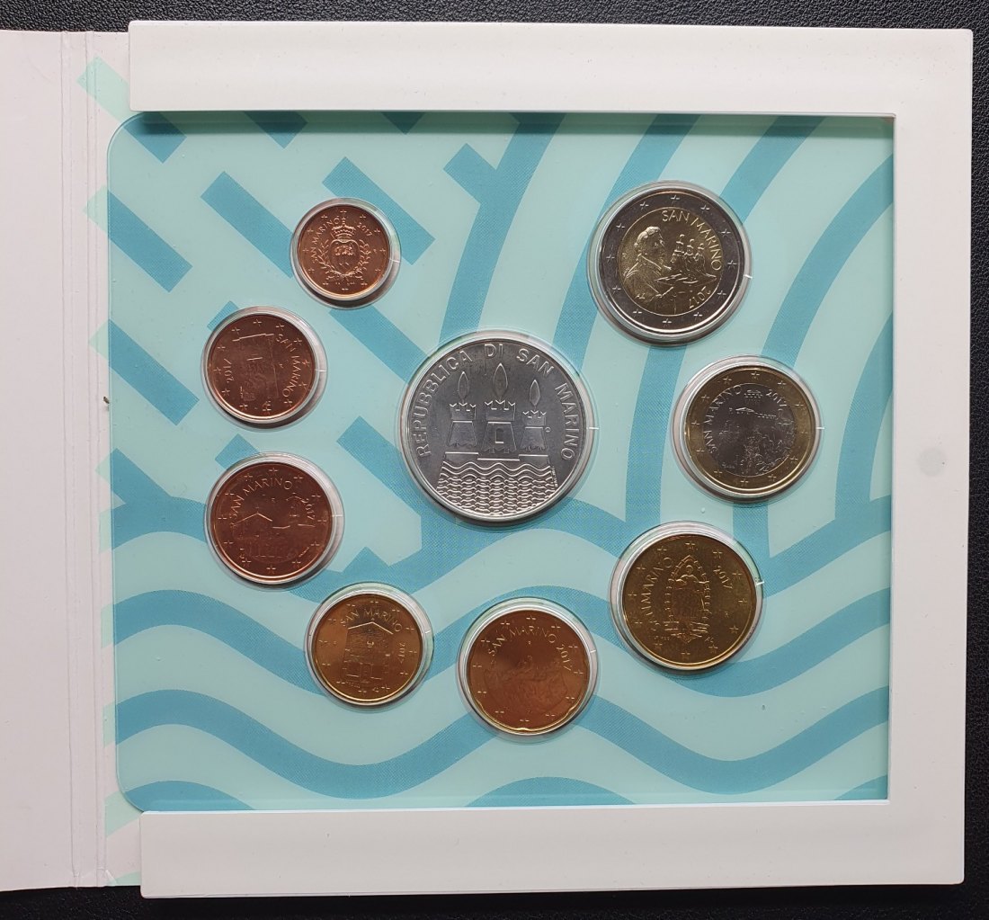  San Marino Euro-Kursmünzensatz inkl. 5 € Silber 2017   