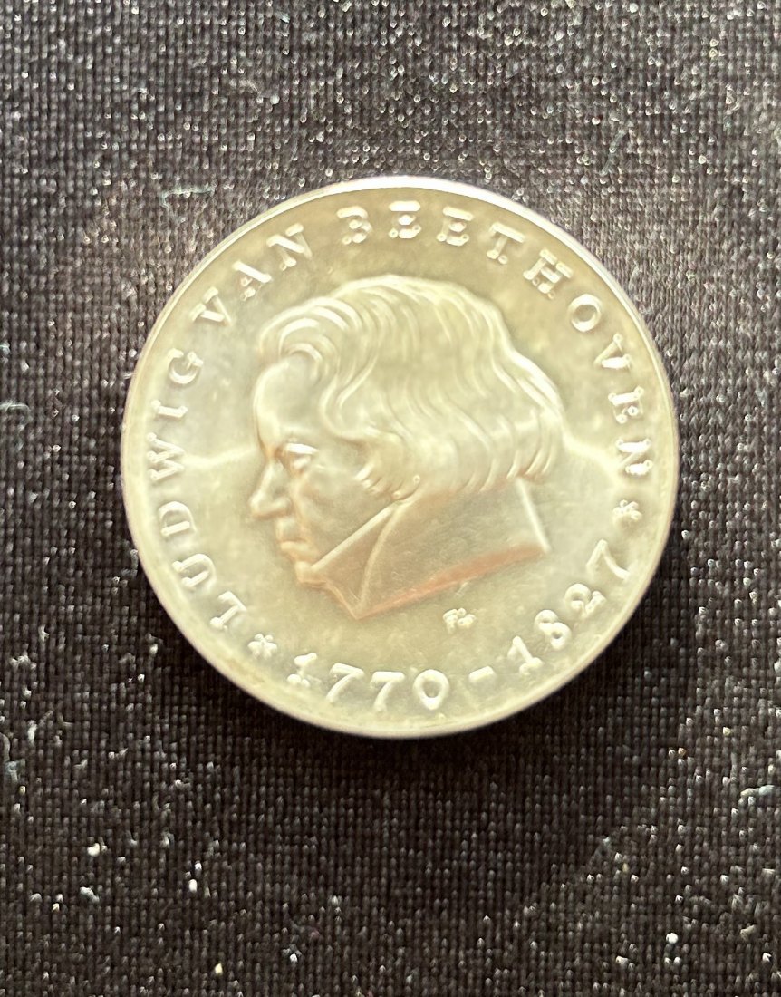  DDR, 10 Mark, 1970 , 200. Geburtstag von Ludwig van Beethoven   